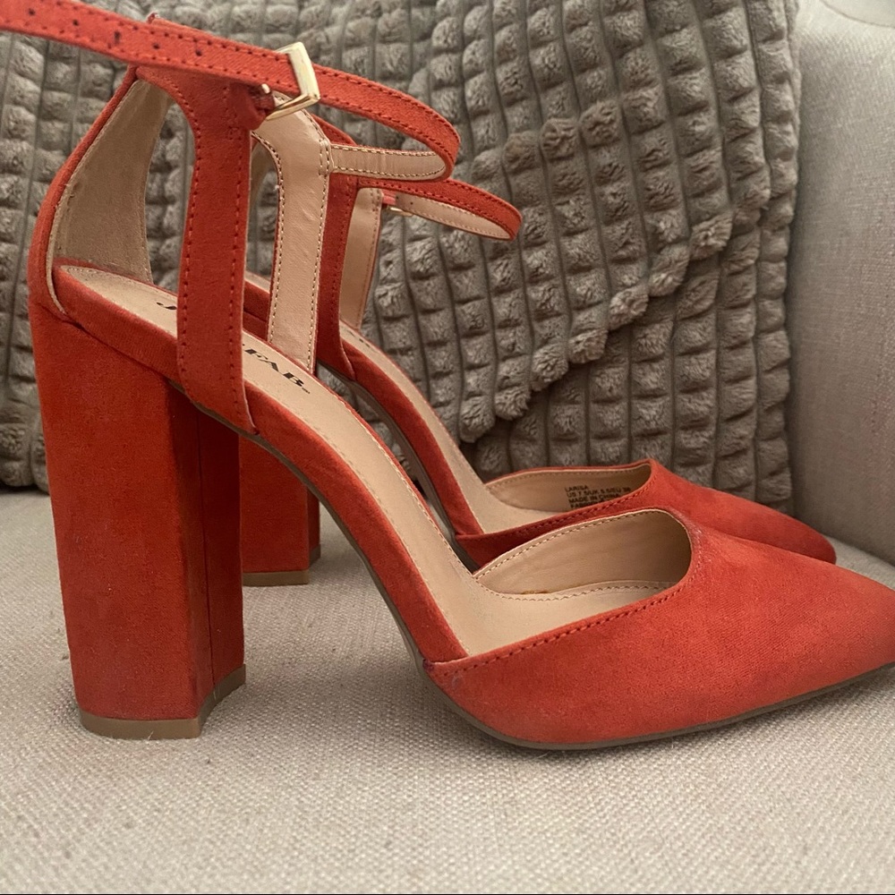 Burnt orange Just Fab Heels
